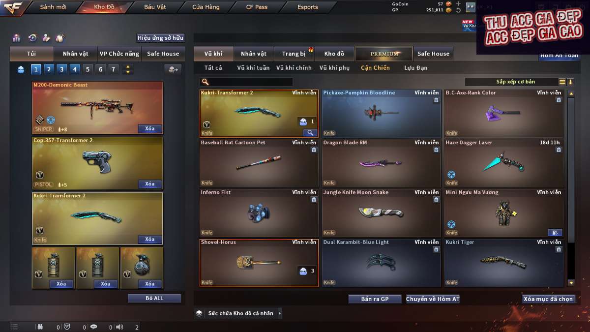 shop acc cf uy tin gia re